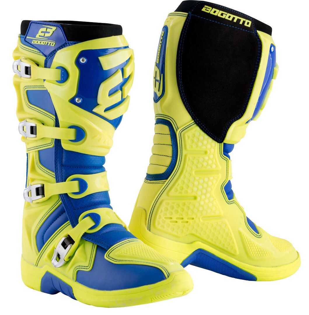 Bogotto MX-6 Bottes de motocross Bleu Jaune 47