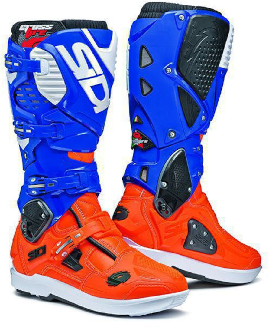 Sidi Crossfire 3 SRS Limited Edition Bottes de motocross Bleu Orange 44
