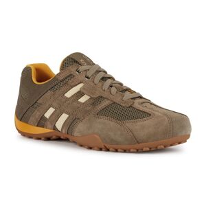 Geox Sneaker »UOMO SNAKE A«, mit stylischem Muster, Freizeitschuh, Halbschuh,... braun-taupe Größe 46
