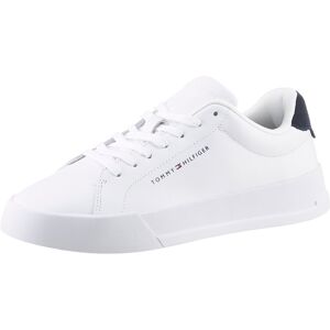 Tommy Hilfiger Sneaker »TH COURT LEATHER«, mit seitlichem Logoschriftzug,... weiss-dunkelblau Größe 45