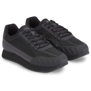 Calvin Klein Jeans Sneaker »RETRO RUNNER LACEUP LTH«, in monochromem Look,... schwarz Größe 45