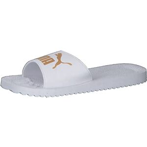 Puma Unisex Purecat Flip-Flops,  White  Team Gold, 43 EU