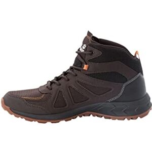 Jack Wolfskin Herren Woodland 2 Texapore Mid M, Espresso / Dark Red, 42.5 EU