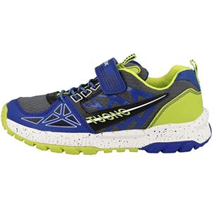 Geox J Tuono Boy Sneaker, ROYAL/Lime, 31 EU