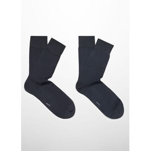 mango man Basic-Baumwollsocken - Dunkles Marineblau - 40-42 - männlich