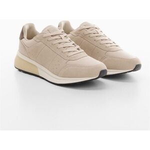 mango man Sneakers mit kontrastierenden Lederdetails - Beige - 40 - männlich