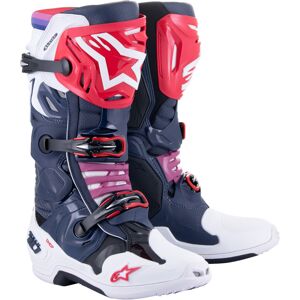 Alpinestars Tech 10 Supervented Motocross Stiefel 43 Weiss Rot Blau