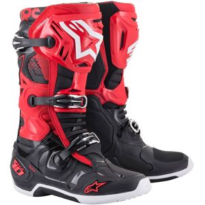 Alpinestars Tech 10 Motocross Stiefel 42 Schwarz Rot