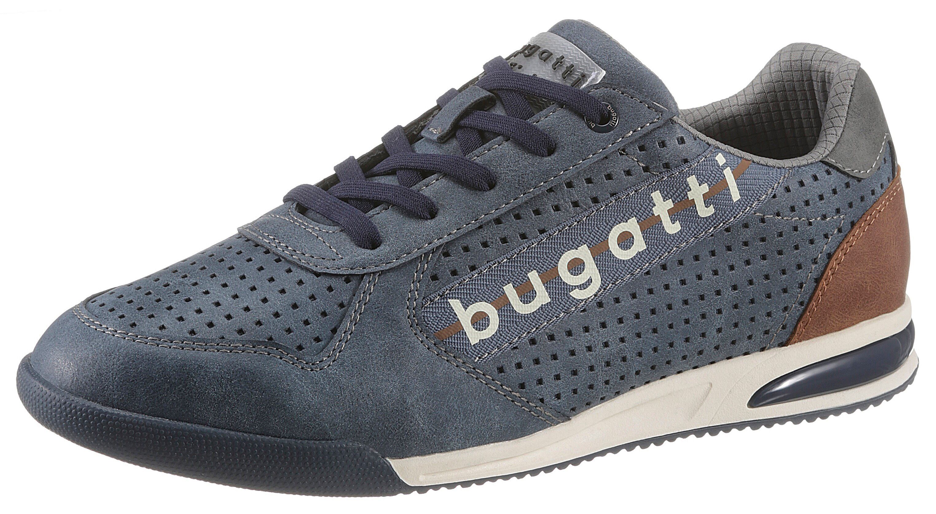 Bugatti Sneaker »TREVOR«, mit angedeutetem Lochmuster blau  40 41 42 43 44 45 46