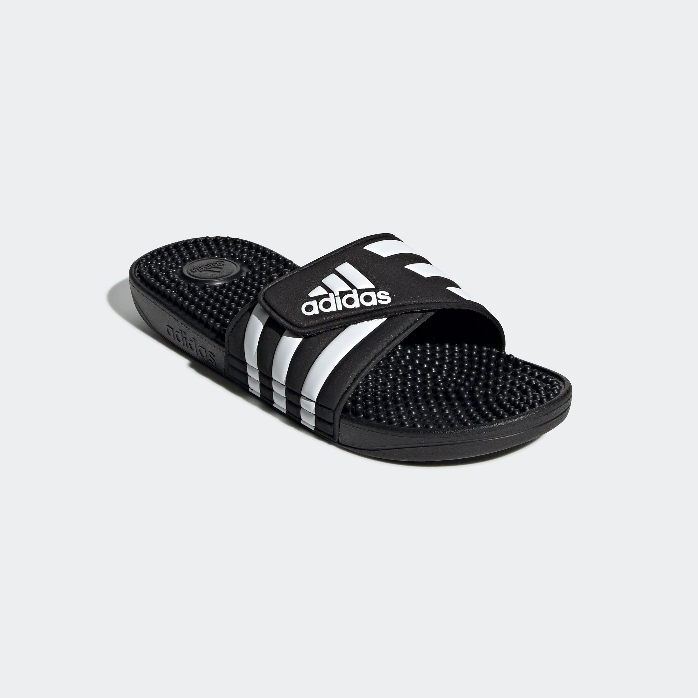 Adidas Performance Badesandale »ADISSAGE BADESCHLAPPEN«, Massagenoppen schwarz-weiss Größe 40,5 42 43 44,5 46 47 48,5