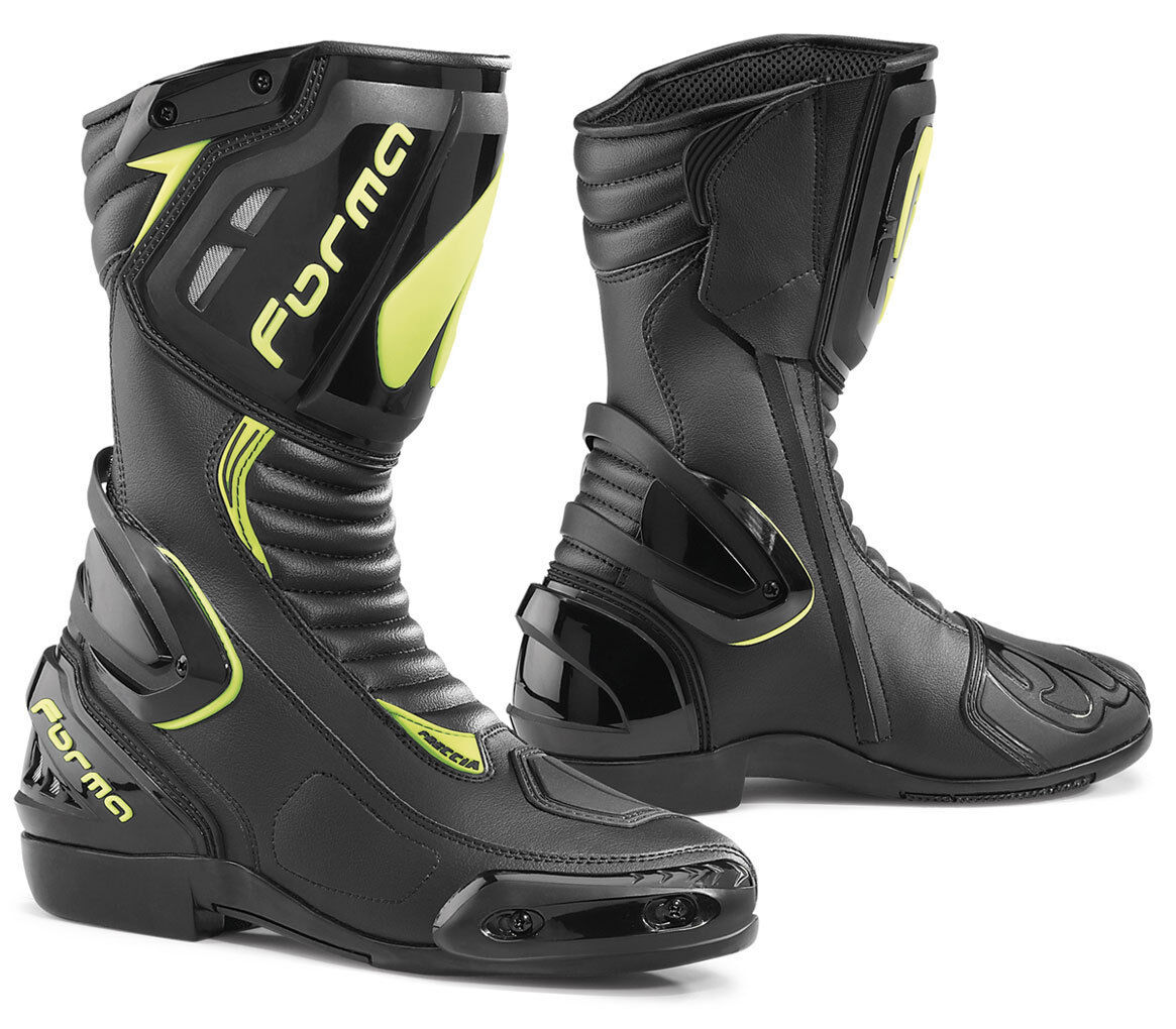 Forma Freccia Dry wasserdichte Motorradstiefel 44 Schwarz Gelb