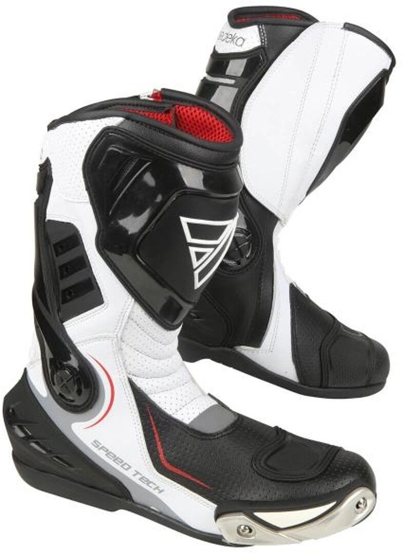 Modeka Speed Tech Motorradstiefel 44 Schwarz Weiss