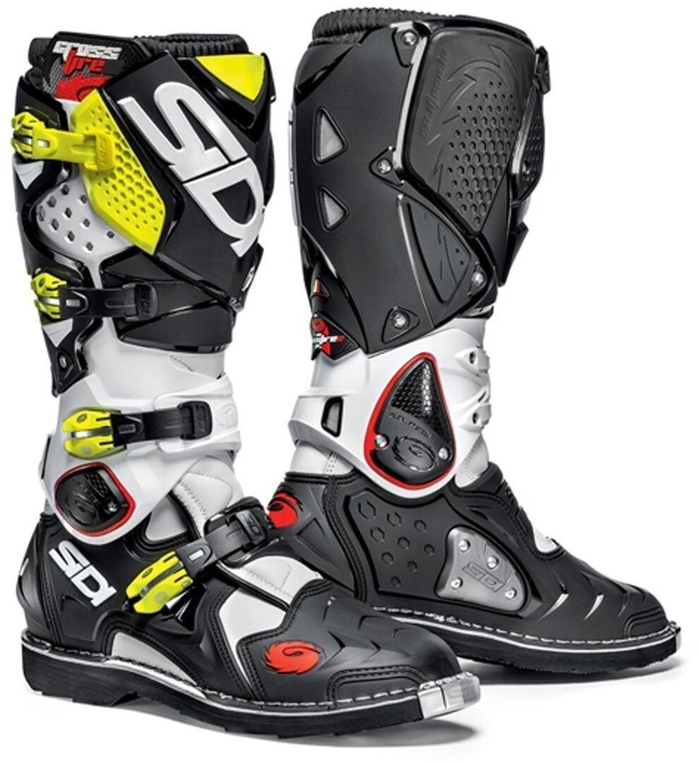 Sidi Crossfire 2 Motocross Stiefel 2016 47 Schwarz Weiss Gelb