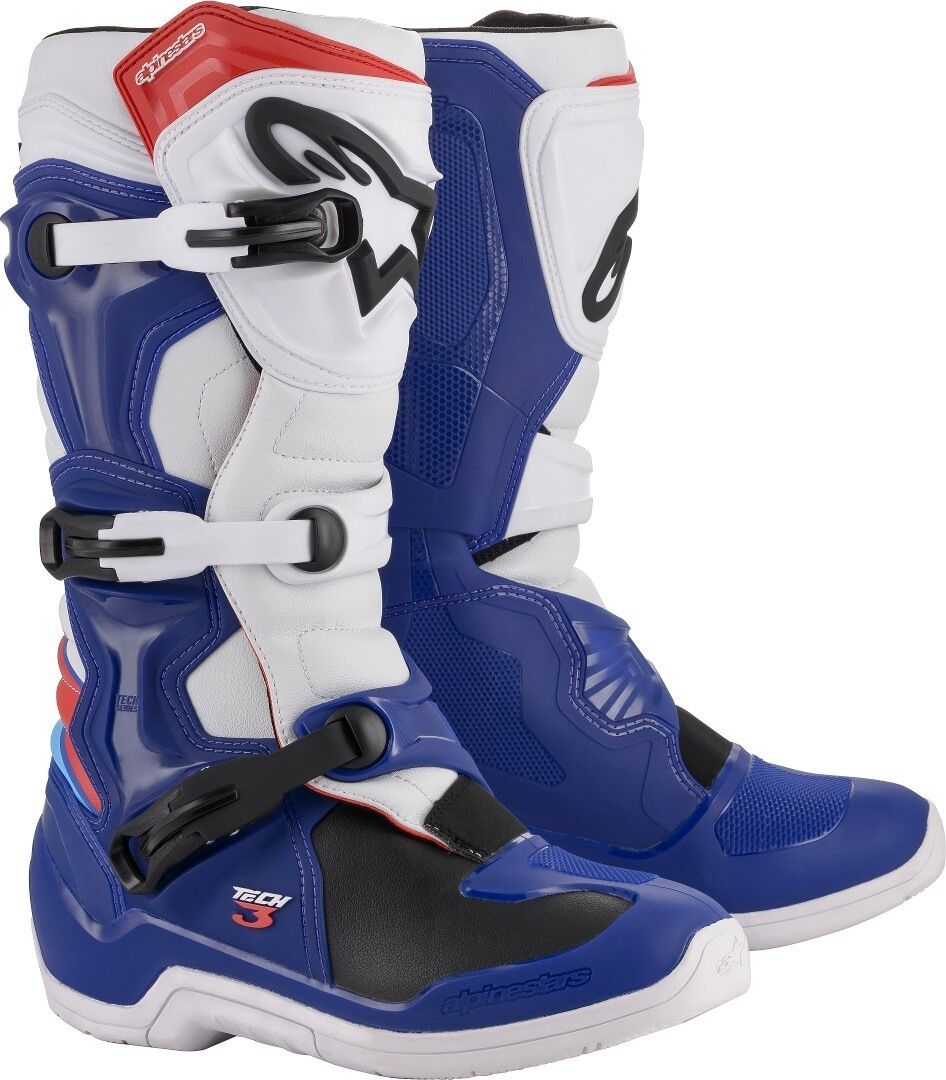 Alpinestars Tech 3 Motocross Stiefel 40 41 Weiss Blau