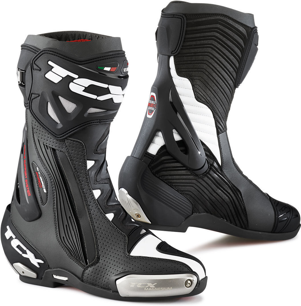 TCX RT-Race Pro Air perforierte Motorradstiefel 44 Schwarz