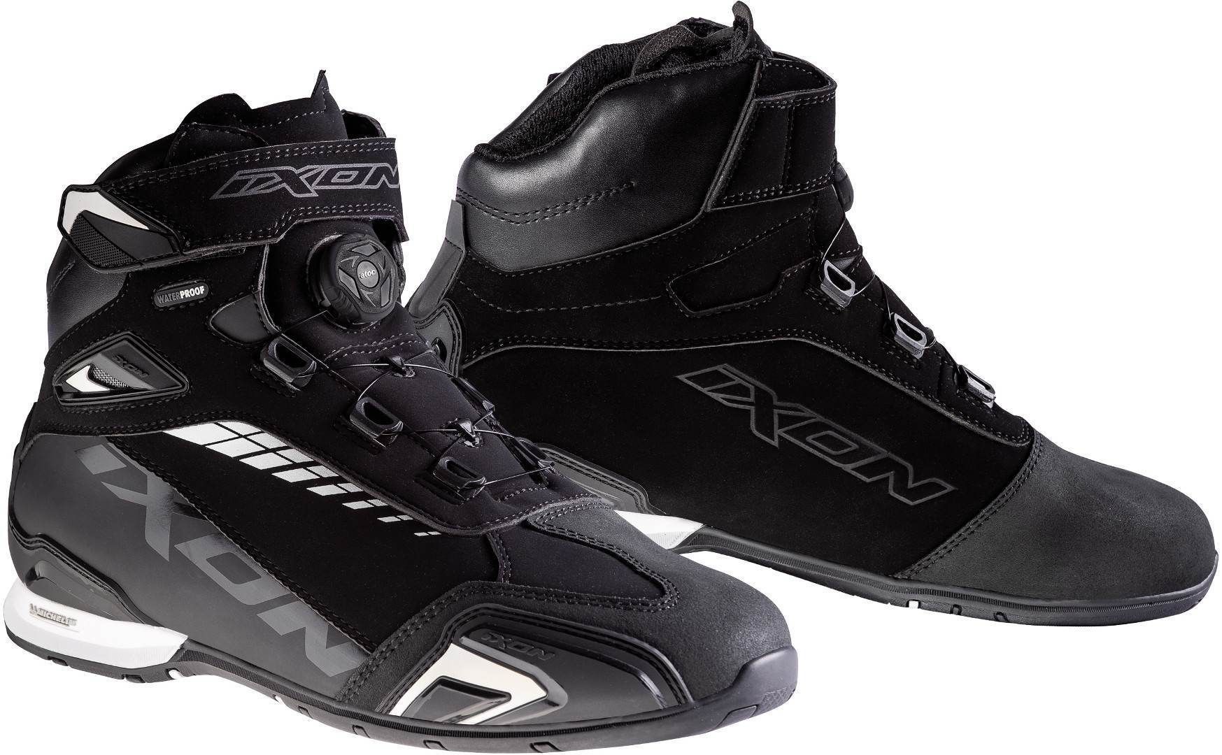 Ixon Bull WP Motorradschuhe 46 Schwarz Weiss