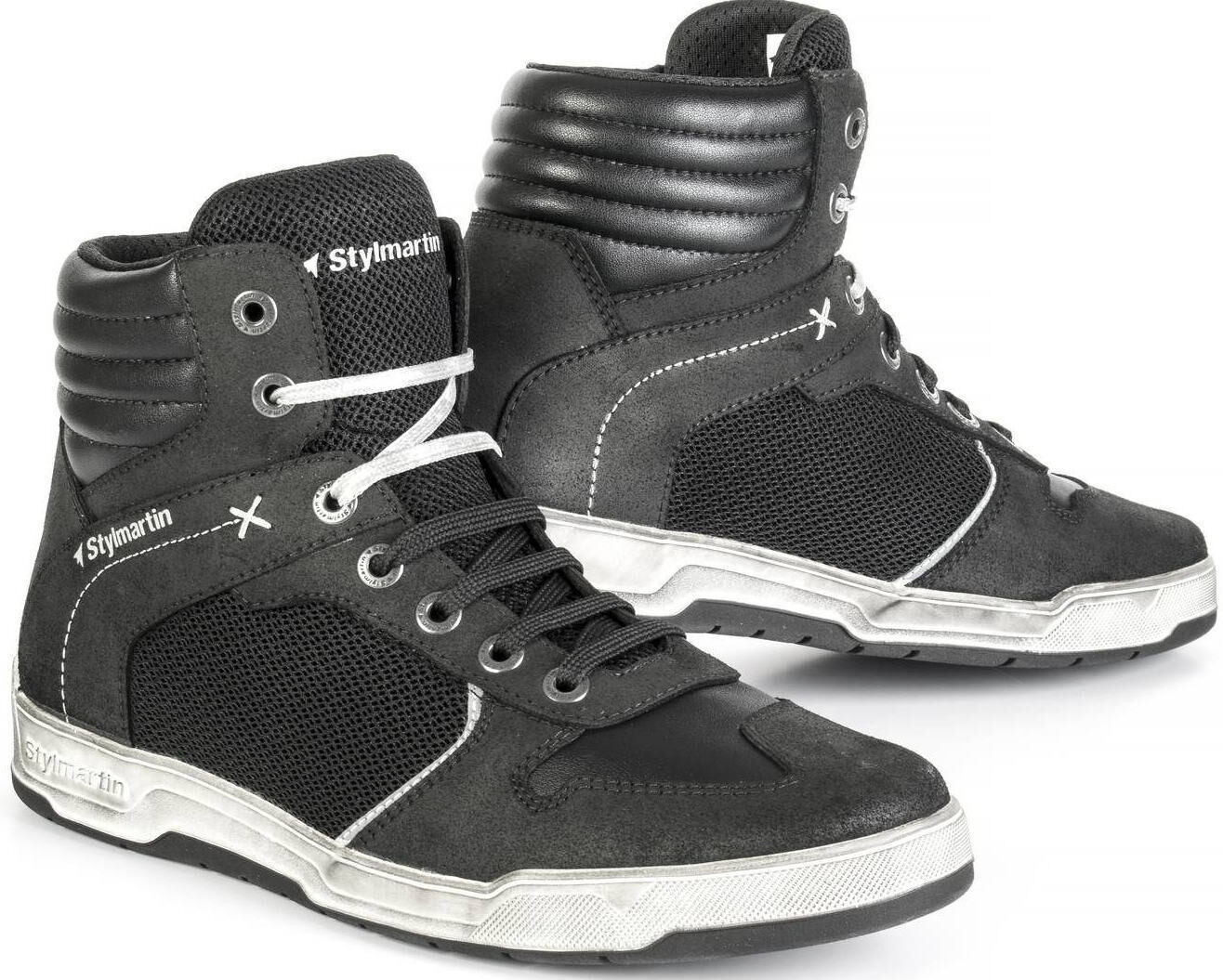 Stylmartin Atom Motorradschuhe 42 Schwarz Weiss