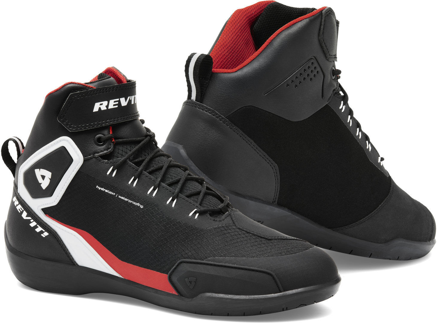 Revit G-Force H2O Wasserdichte Motorradschuhe 41 Schwarz Weiss Rot