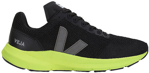 VEJA Herren Laufschuhe Marlin V-Knit BLACK KAKI FLUO schwarz   Größe: 46   LT102626 Auf Lager Herren 46