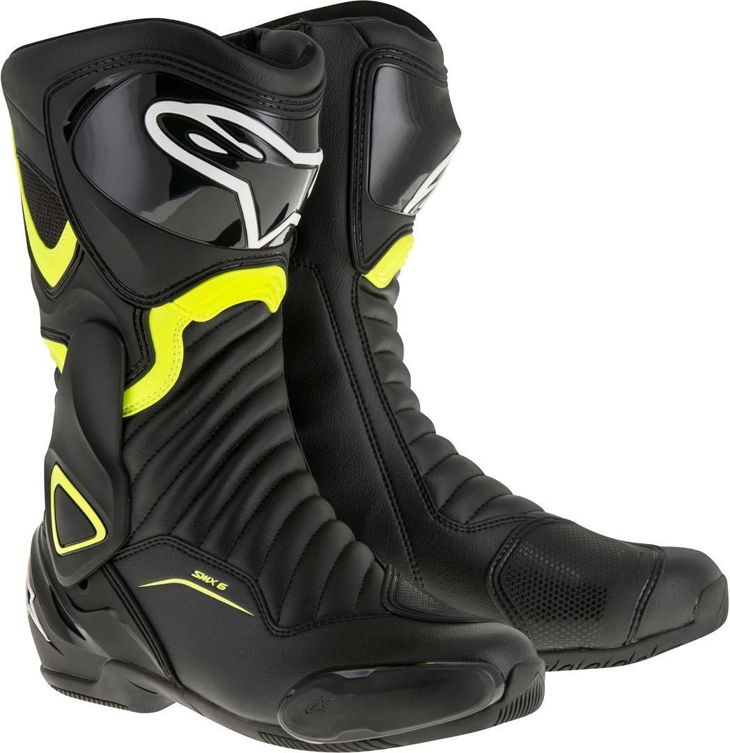 Alpinestars SMX-6 V2 Motorcycle Boots Motocyklové boty 47 Černá žlutá
