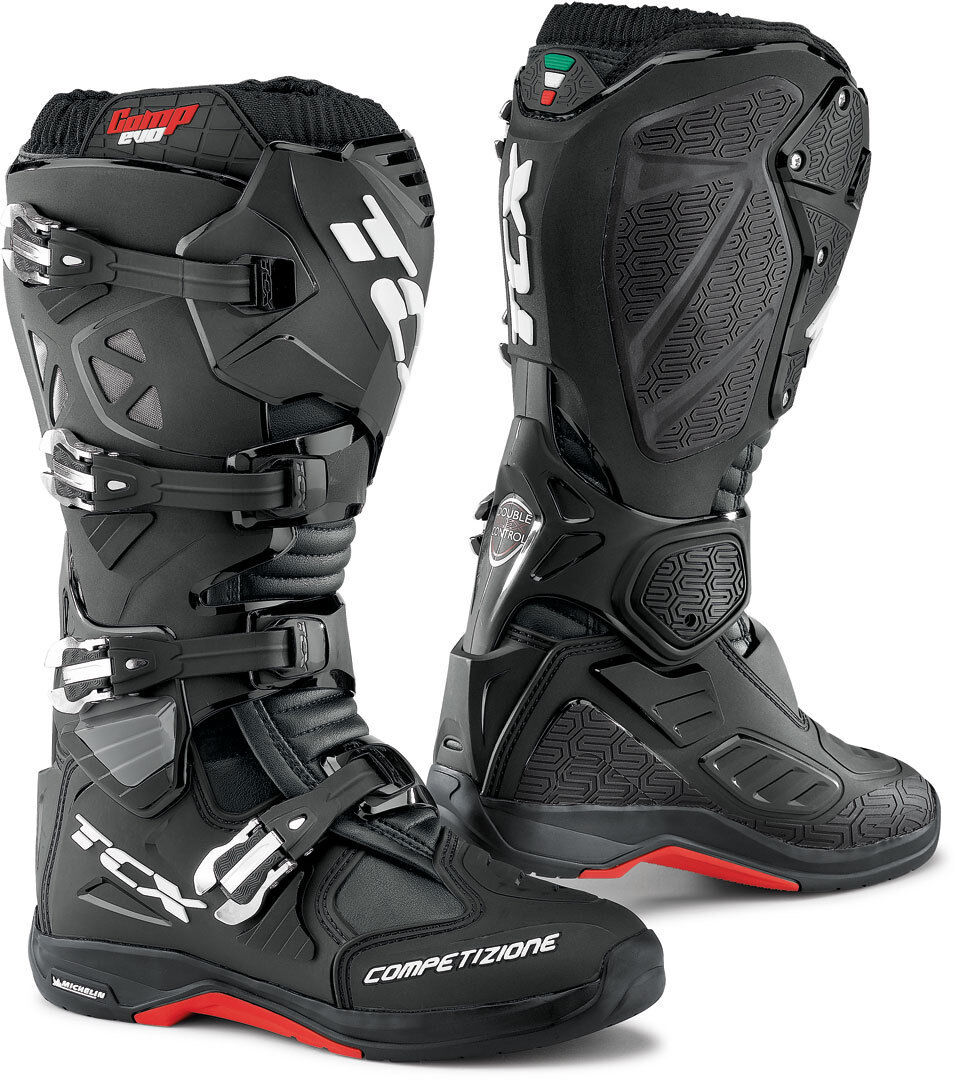 TCX Comp Evo 2 Michelin Motocross Boots Motokrosové boty 45 Černá