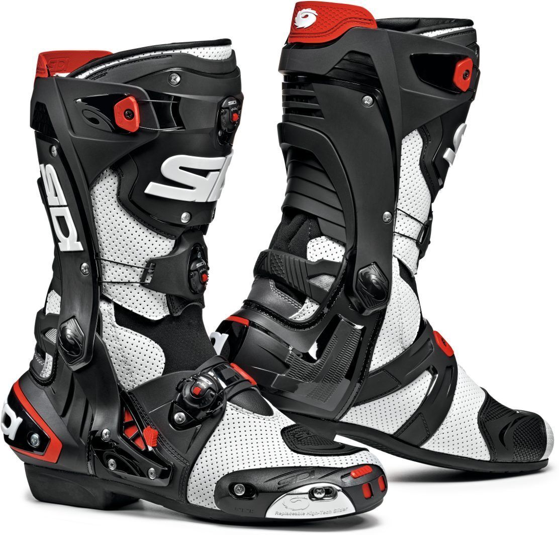 Sidi Rex Air Motorcycle Boots Motocyklové boty 45 Černá Bílá