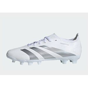 adidas Predator 24 League Low MG Fußballschuh - Damen, Cloud White / Silver Metallic / Grey One - female - Size: 42 2/3