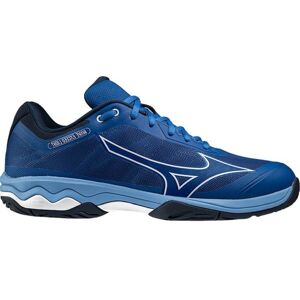 Herren-Tennisschuhe Mizuno Wave Exceed Light AC - white/cherry tomato/moroccan blue