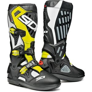 Sidi Atojo SRS Motocross Stiefel - Schwarz Weiss Gelb - 46 - unisex