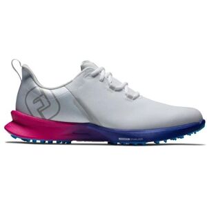 FootJoy Fuel Sport Herren Golfschuhe, weiss/blau/rosa, weiss/blau, ohne Spikes, standard, 9.5