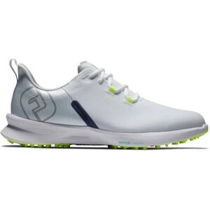 FootJoy Fuel Sport Herren Golfschuhe, weiss/dunkelblau, weiss, ohne Spikes, standard, 9.5