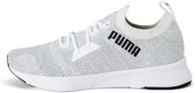 Puma Flyer Runner Engineered Knit Herren Laufschuhe   Mit Aucun   Weiß/Schwarz/Grau   Größe: 39