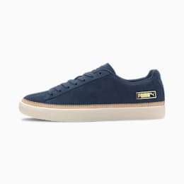 Puma Suede Trim DLX Sneaker Schuhe   Mit Aucun   Blau/Weiß   Größe: 44