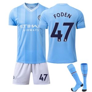 23 Manchester City hjemmefodboldtrøje nr. 47 Foden trøjesæt Y #XL