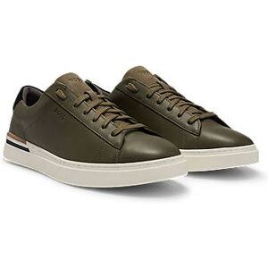 Boss Cupsole lace-up trainers in leather and nubuck