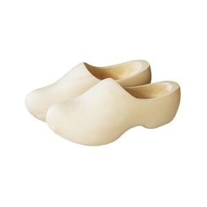 Gevavi Herren Holländische Holzschuhe, Holzpantinen V.v. Clogs, Beige Natur Wit Geschuurd 74, 41 EU XX-Schmal