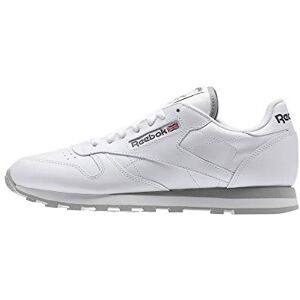 Reebok Unisex-Erwachsene Classic Leather Low-Top, Weiß (Int-White/Lt. Grey), 34.5 EU