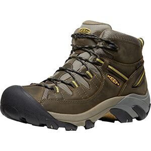 KEEN Men's Targhee Ii Mid Wp Trekking & Hiking Boots, Black, black, olive yellow., 42 EU