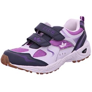 Lico Girls' Bob V Indoor Sports Shoes (Bob V) White White Purple Navy, size: 34 EU