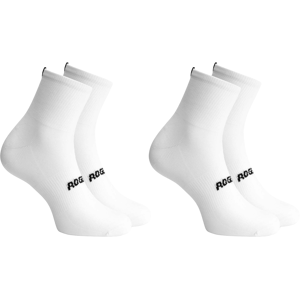 Rogelli Essential 2-Pack Strømper, White, 44-47 - Mand - Hvid