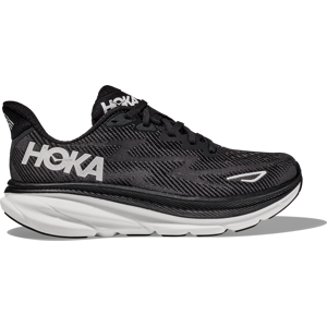 Hoka Men's Clifton 9 Wide Black/White 47 1/3 Wide, Black/White