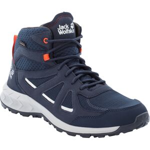 Jack Wolfskin Men's Woodland 2 Texapore Mid Dark Blue / Red 44.5, Dark Blue / Red