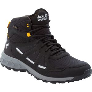 Jack Wolfskin Men's Woodland 2 Texapore Mid Black / Burly Yellow Xt 41, Black / Burly Yellow Xt