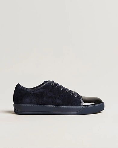 Lanvin Patent Cap Toe Sneaker Navy/Navy men UK7 - EU41 Blå