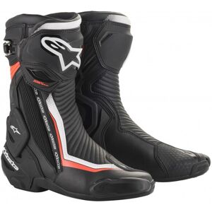 Botas Alpinestars Smx Plus V2 Boots Negro Blanco Rojo Fluor  2221019-1231