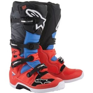 Botas Alpinestars Tech 7 Rojo Fluor Gris Negro  2012014-3711