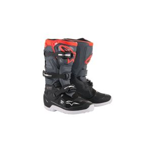 Botas Alpinestars Infantil Tech 7S Negro Oscuro Gris Rojo Fluor 2015017-1133