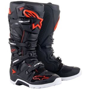 Botas Alpinestars Tech 7 Enduro Negro Rojo Fluor  2012114-1030