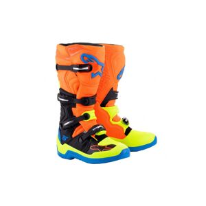 Botas Alpinestars Tech 5 Naranja Fluor Enamel Azul Amarillo Flour  2015015-4755