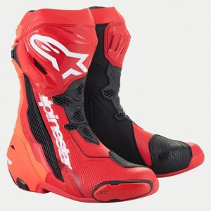 Botas Alpinestars Supertech R Rojo Brillo Rojo Fluor  2220021-3029